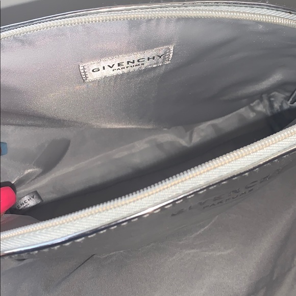 Authentic Silver Givenchy Hand/Makeup Bag - Picture 4 of 5